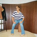 Vintage Striped Corset Polo